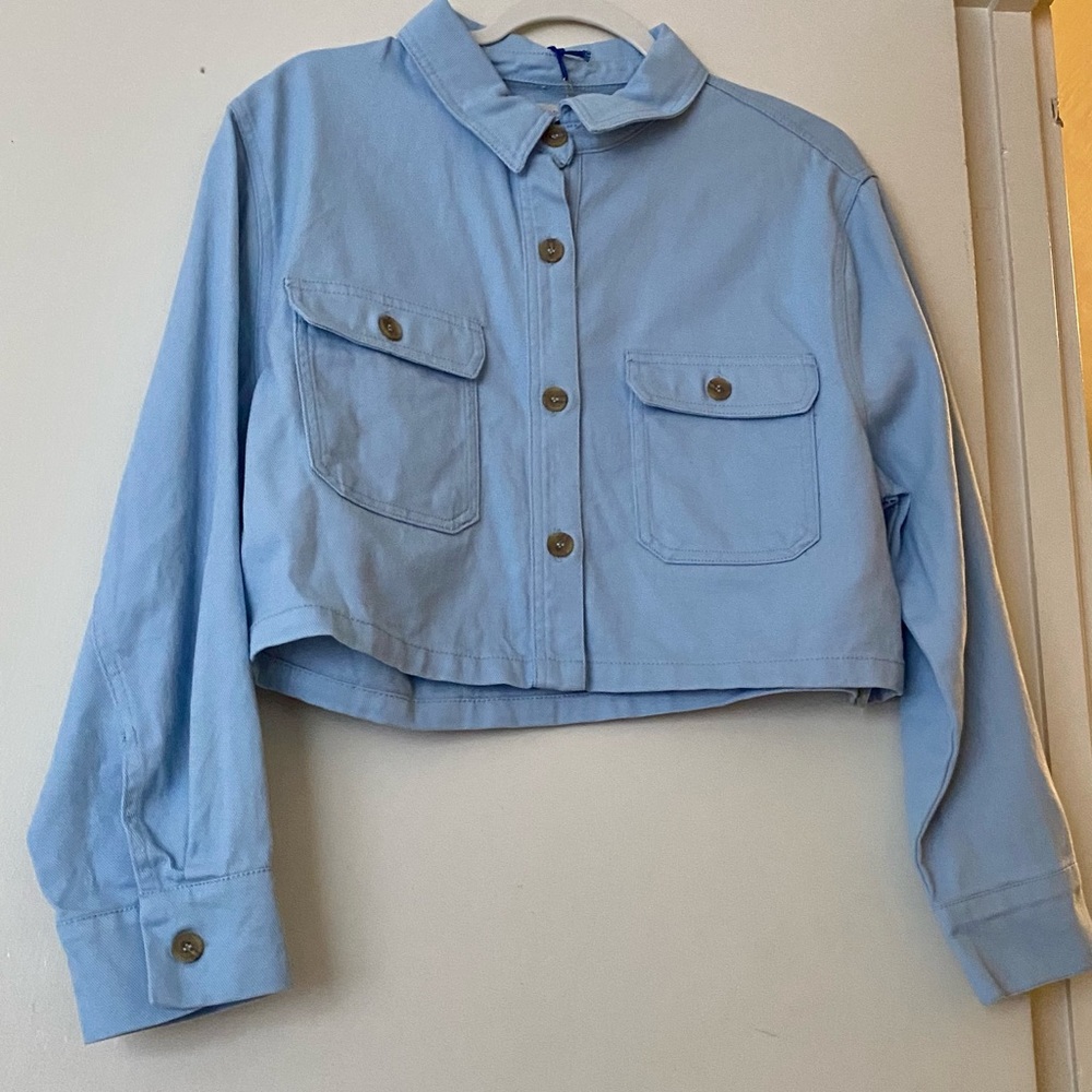 DEMIN CROP JACKET